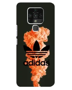 Чехол для TECNO Camon 16 с картинкой «Оранжевый дым Adidas»