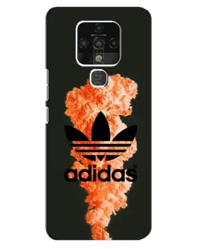 Чехол для TECNO Camon 16 с картинкой «Оранжевый дым Adidas»