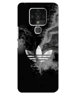 Чехол для TECNO Camon 16 с картинкой «Абстрактный дым Adidas»