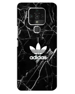 Чехол для TECNO Camon 16 с картинкой «Белый мрамор Adidas»