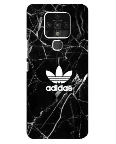 Чехол для TECNO Camon 16 с картинкой «Белый мрамор Adidas»