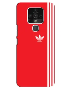 Чехол для TECNO Camon 16 с картинкой «Красный минимализм Adidas»