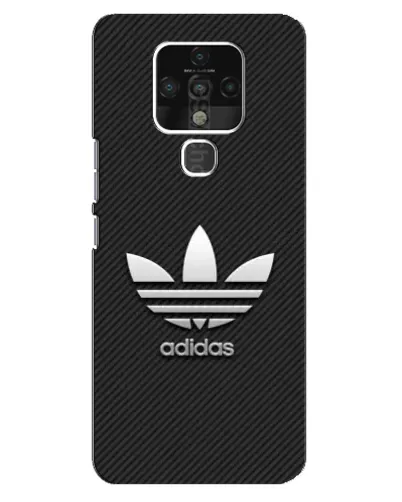 Чехол для TECNO Camon 16 с картинкой «Adidas Карбоновая текстура»