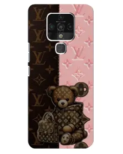 Чохол для TECNO Camon 16 з картинкою «Ведмедик у стилі LV»