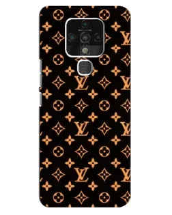 Чохол для TECNO Camon 16 з картинкою «Золота монограма LV»