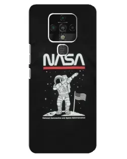 Чехол для TECNO Camon 16 с картинкой «NASA — шагаем по Луне»