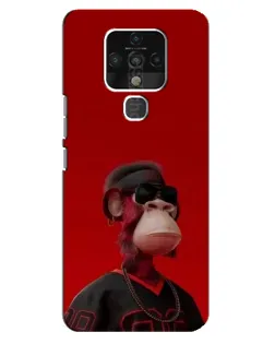 Чохол для TECNO Camon 16 з картинкою «Bored Ape в червоному»