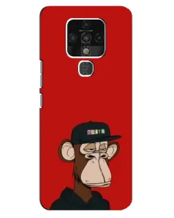 Чохол для TECNO Camon 16 з картинкою «Bored Ape — червоний фон»