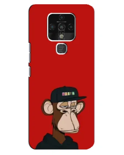 Чехол для TECNO Camon 16 с картинкой «Bored Ape — красный фон» Чехол для TECNO Camon 16 с картинкой «Bored Ape — красный фон»