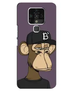 Чехол для TECNO Camon 16 с картинкой «Bored Ape в кепке»