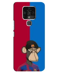Чехол для TECNO Camon 16 с картинкой «Bored Ape — фанат Барсы»