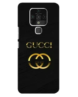 Чохол для TECNO Camon 16 з картинкою «Золотий логотип Gucci»