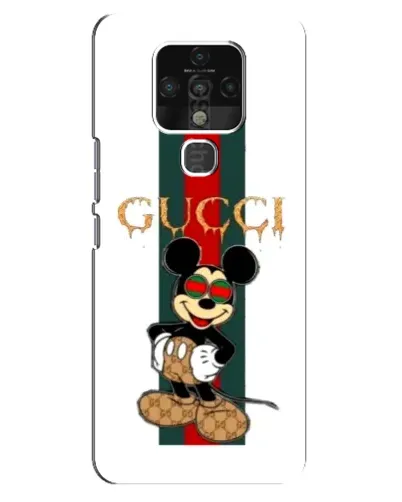 Чохол для TECNO Camon 16 з картинкою «Міккі Маус Gucci — смуги»