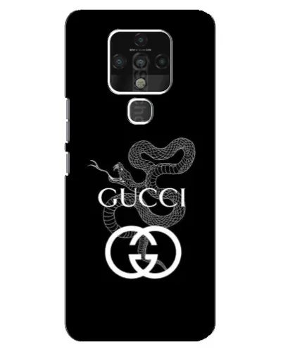 Чохол для TECNO Camon 16 з картинкою «Gucci — срібна змія»