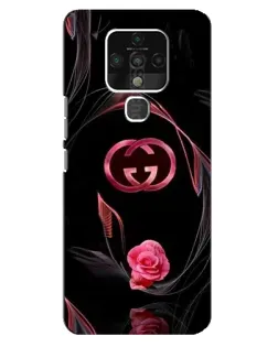 Чохол для TECNO Camon 16 з картинкою «Gucci — неонова троянда»