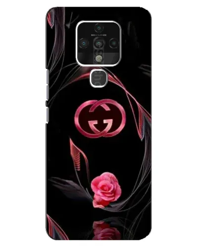 Чохол для TECNO Camon 16 з картинкою «Gucci — неонова троянда»