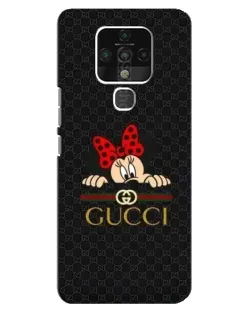 Чохол для TECNO Camon 16 з картинкою «Мінні Маус Gucci — чорний»