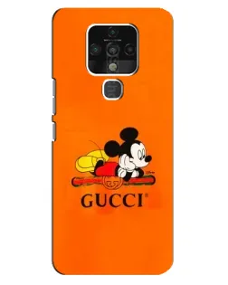 Чохол для TECNO Camon 16 з картинкою «Міккі Маус Gucci — помаранч»