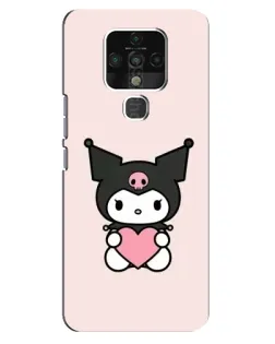 Чехол для TECNO Camon 16 с картинкой «Kuromi и сердце»