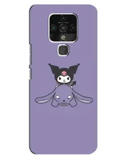 Чехол для TECNO Camon 16 с картинкой «Kuromi на лиловом фоне»
