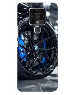Чехол для TECNO Camon 16 с картинкой «Колесо BMW вблизи»