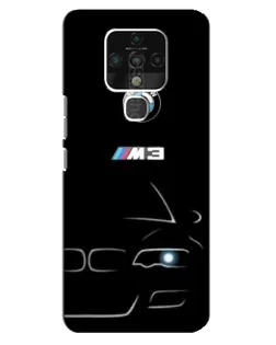 Чехол для TECNO Camon 16 с картинкой «Минималистичный принт BMW M3»