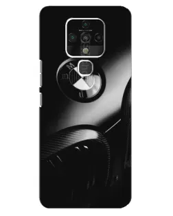 Чехол для TECNO Camon 16 с картинкой «Эмблема BMW — макро»