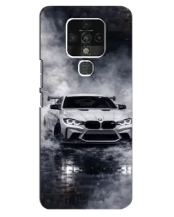 Чехол для TECNO Camon 16 с картинкой «BMW сквозь туман»