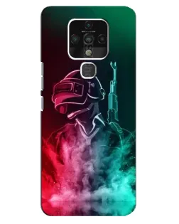 Чехол для TECNO Camon 16 с картинкой «PUBG — огненный воин»