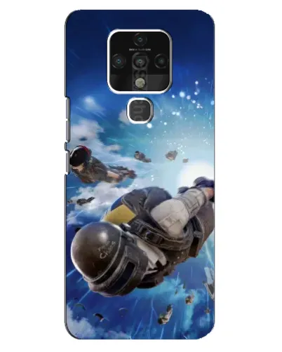 Чехол для TECNO Camon 16 с картинкой «Десант PUBG — прыжок»