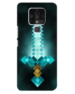 Чехол для TECNO Camon 16 с картинкой «Алмазный меч неон»