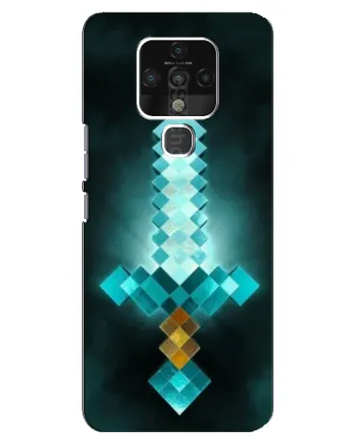 Чехол для TECNO Camon 16 с картинкой «Алмазный меч неон»