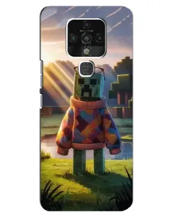 Чехол для TECNO Camon 16 с картинкой «Крипер в свитере»