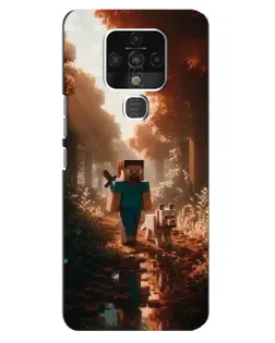 Чехол для TECNO Camon 16 с картинкой «Стив в лесу»