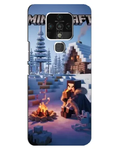 Чехол для TECNO Camon 16 с картинкой «Зимний Minecraft»