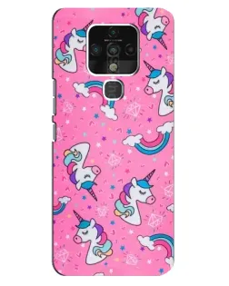 Чохол для TECNO Camon 16 з картинкою «Unicorn паттерн рожевий»