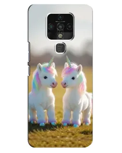 Чохол для TECNO Camon 16 з картинкою «Пара єдинорогів»
