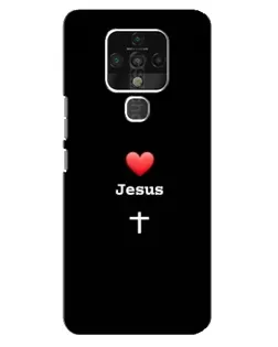 Чехол для TECNO Camon 16 с картинкой «Сердце - Jesus» Чехол для TECNO Camon 16 с картинкой «Сердце - Jesus»