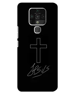Чохол для TECNO Camon 16 з картинкою «Графічний хрест Jesus» Чохол для TECNO Camon 16 з картинкою «Графічний хрест Jesus»