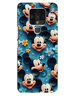 Чохол для TECNO Camon 16 з картинкою «Паттерн Міккі та Мінні»