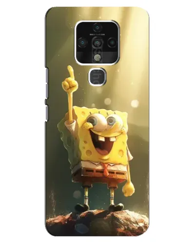 Чохол для TECNO Camon 16 з картинкою «Сяючий Спанч Боб»