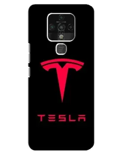 Чехол для TECNO Camon 16 с картинкой «Tesla Red Logo»