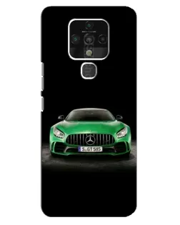 Чехол для TECNO Camon 16 с картинкой «Mercedes — неоновый лого»