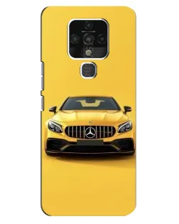 Чехол для TECNO Camon 16 с картинкой «Желтый Mercedes GT»