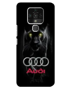 Чехол для TECNO Camon 16 с картинкой «Пантера и Audi»