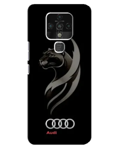 Чехол для TECNO Camon 16 с картинкой «Графика — пантера и Audi»