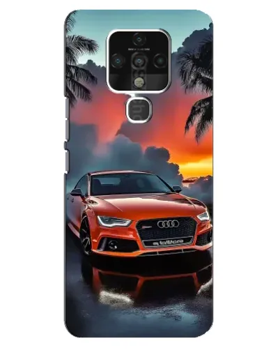 Чехол для TECNO Camon 16 с картинкой «Audi — закат»