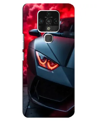 Чехол для TECNO Camon 16 с картинкой «Lamborghini красное сияние»