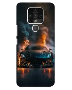 Чехол для TECNO Camon 16 с картинкой «Lamborghini дымная эстетика»