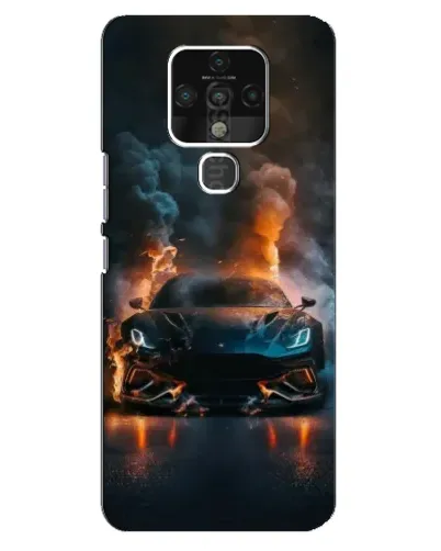 Чехол для TECNO Camon 16 с картинкой «Lamborghini дымная эстетика»